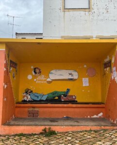 Streetart bushokje Budens